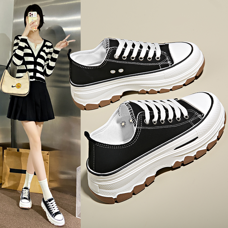 經典增高舒適帆布鞋（2色）