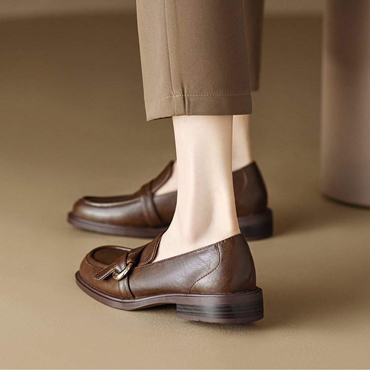 軟皮英倫簡約小皮鞋