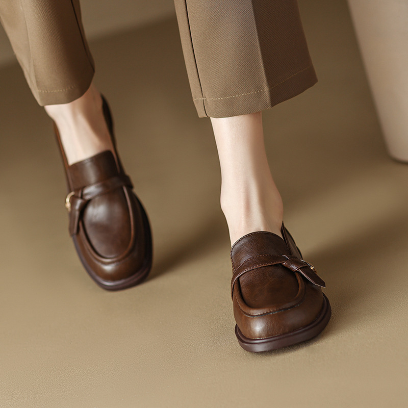 軟皮英倫簡約小皮鞋