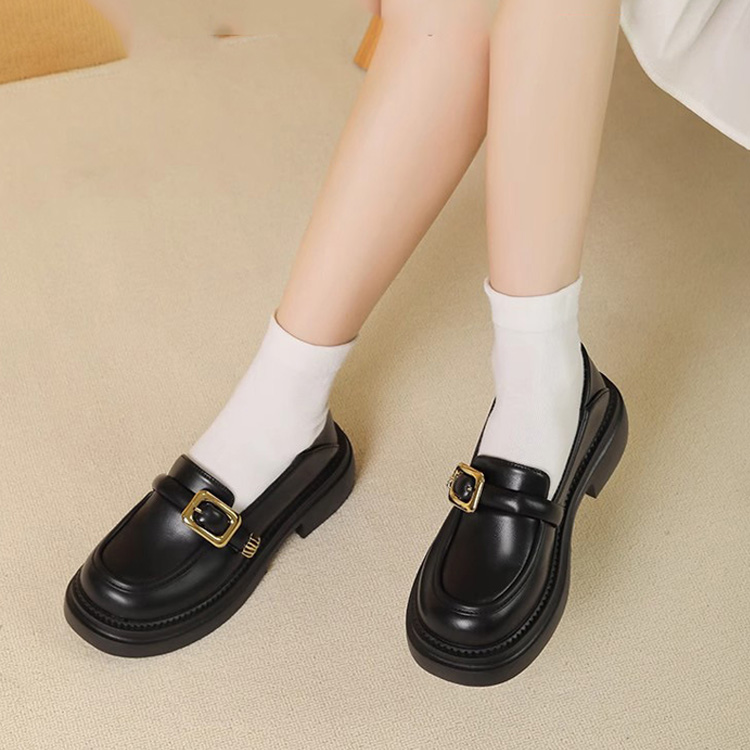 法式通勤軟皮樂福鞋