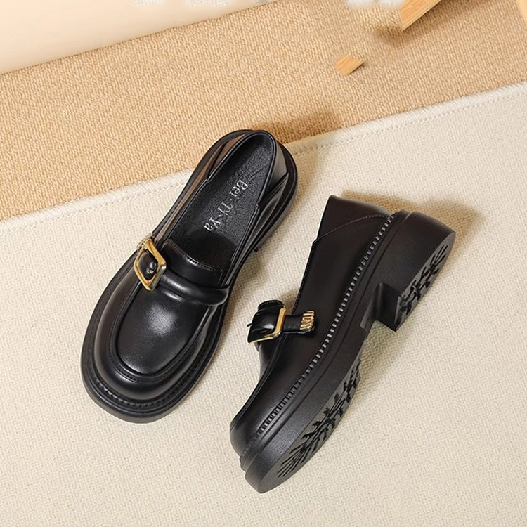 法式通勤軟皮樂福鞋