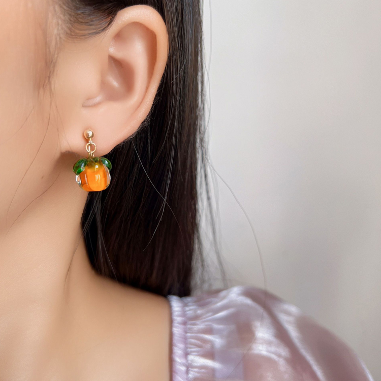 柿柿如意小眾可愛耳釘/耳夾（規格可選）