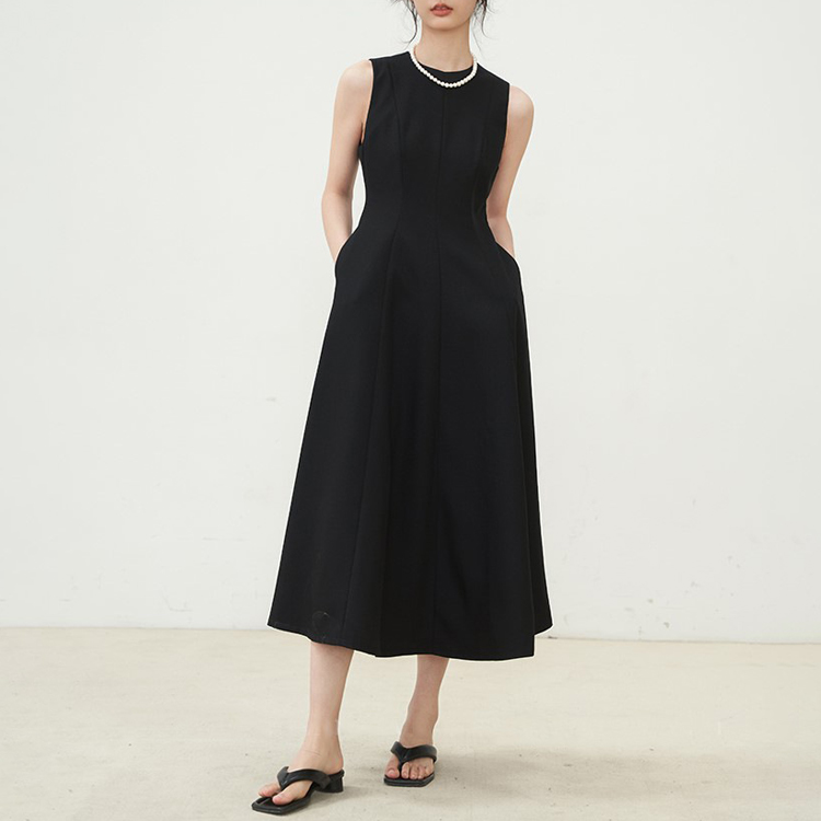 早春立體剪裁顯瘦優雅連衣裙