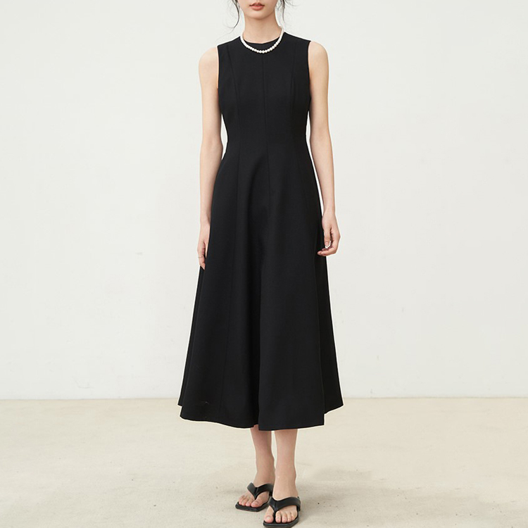 早春立體剪裁顯瘦優雅連衣裙