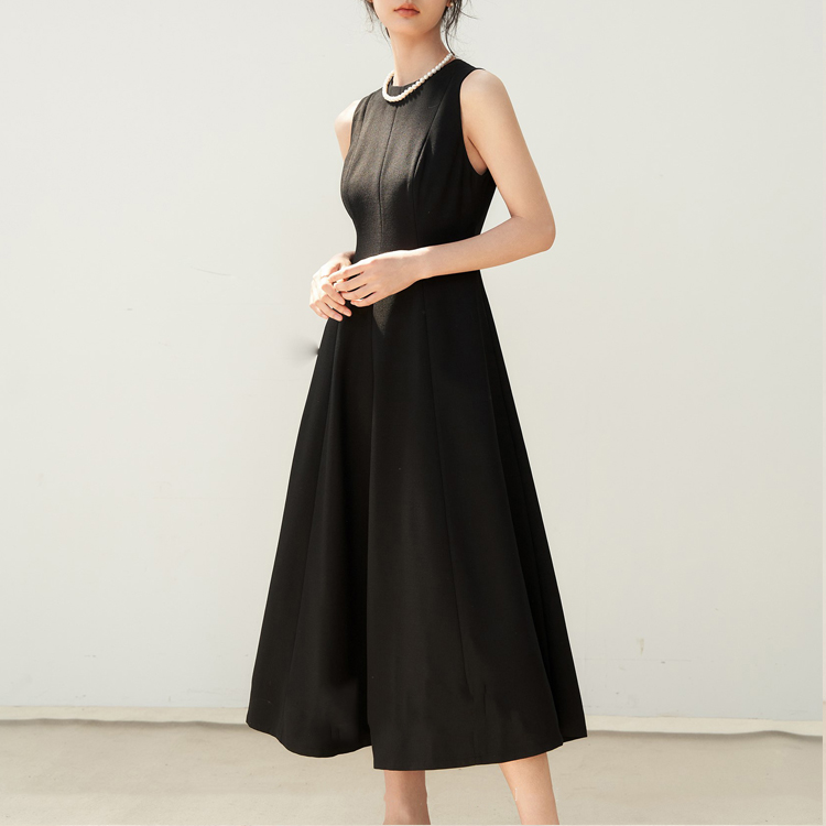 早春立體剪裁顯瘦優雅連衣裙