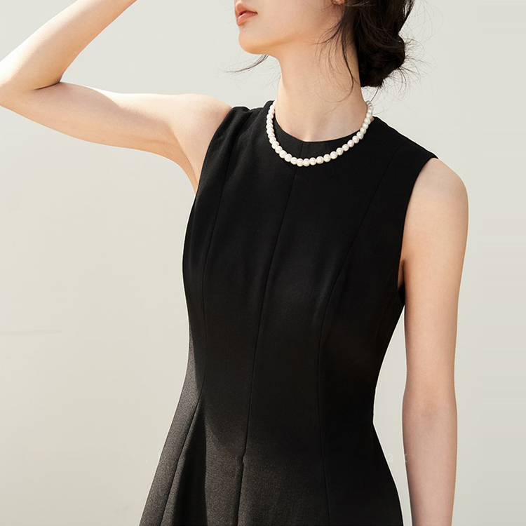 早春立體剪裁顯瘦優雅連衣裙