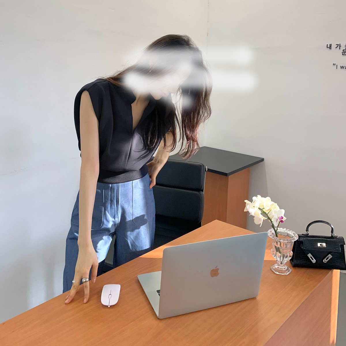 夏季V領無袖坎肩天絲羅馬背心