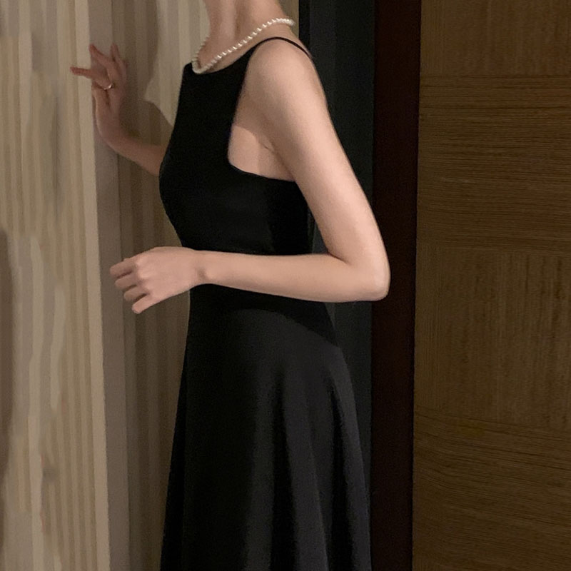 韓國chic溫柔風無袖長連身裙