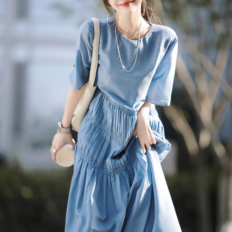 【私服愛炸裂】春夏褶皺休閒氣質連衣裙