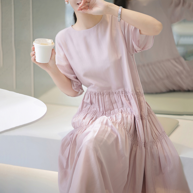 【私服愛炸裂】春夏褶皺休閒氣質連衣裙