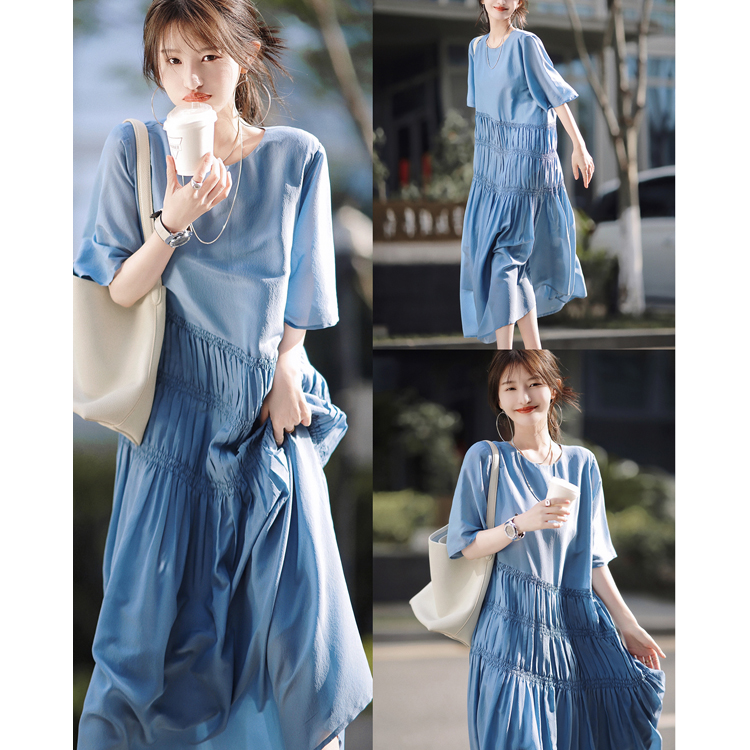 【私服愛炸裂】春夏褶皺休閒氣質連衣裙