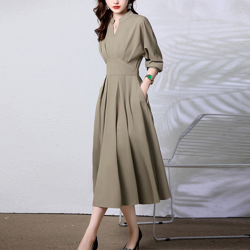 法式別緻高級感顯瘦連衣裙