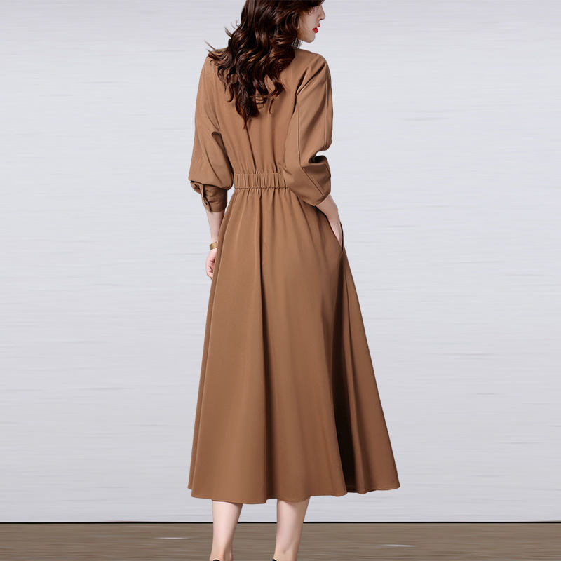 法式別緻高級感顯瘦連衣裙