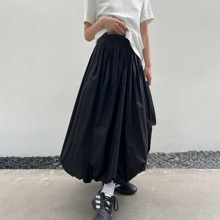 小眾日系蓬蓬花苞褶皺半裙