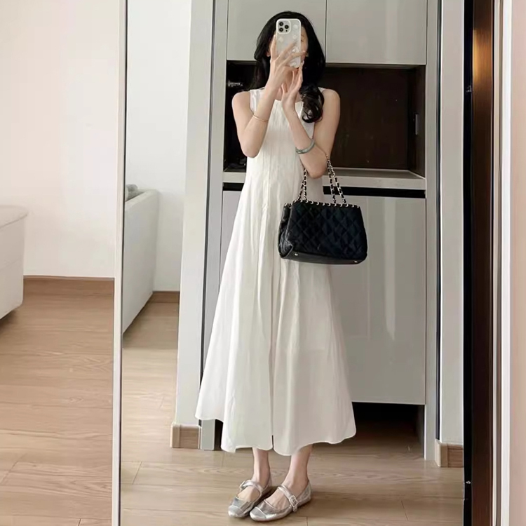 春夏無袖氣質韓版顯瘦連衣裙