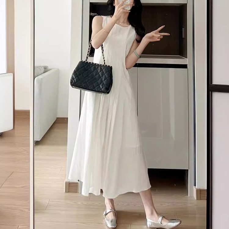春夏無袖氣質韓版顯瘦連衣裙