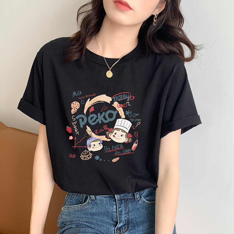 原宿風印花寬鬆T恤