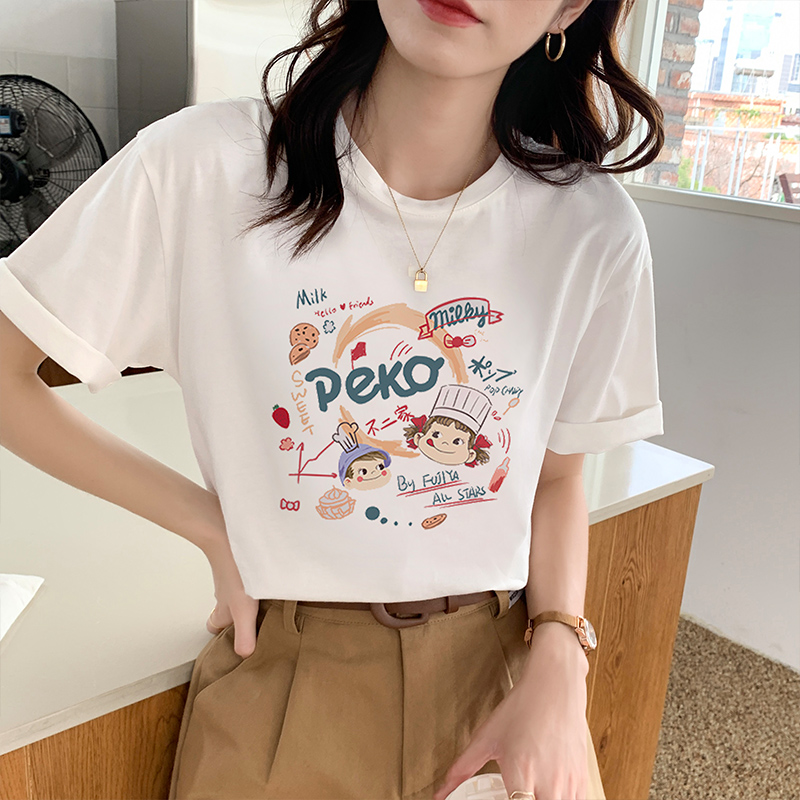 原宿風印花寬鬆T恤