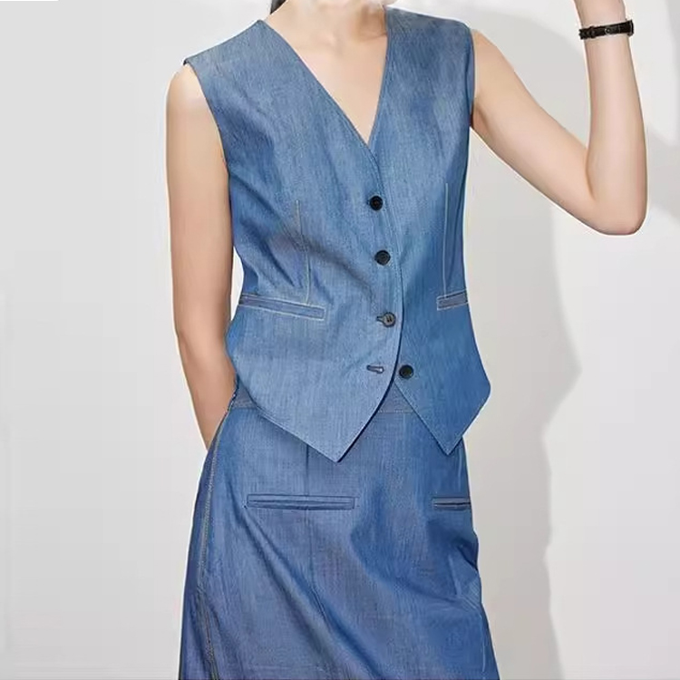 夏季TR仿牛仔多巴胺馬甲/半裙（規格可選）