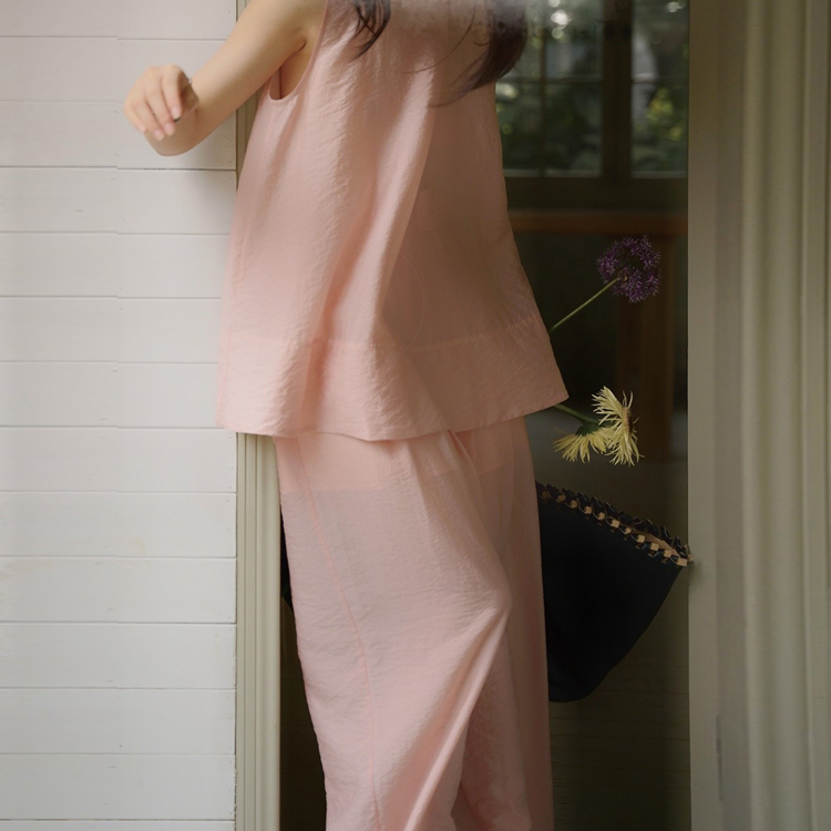 夏無袖空氣大擺上衣/闊腿褲（規格可選）