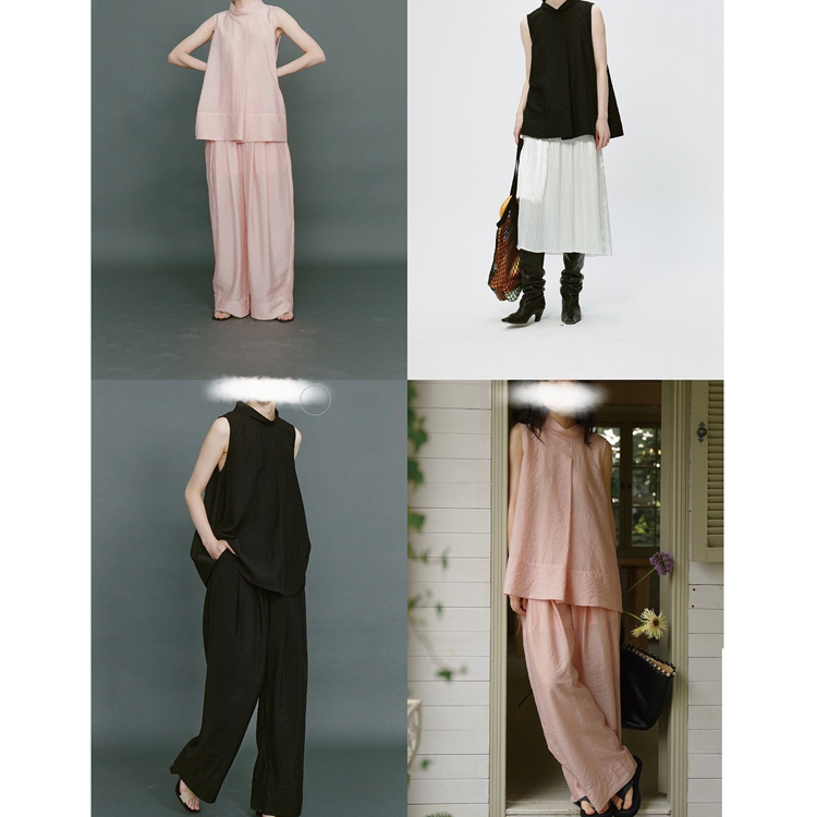夏無袖空氣大擺上衣/闊腿褲（規格可選）