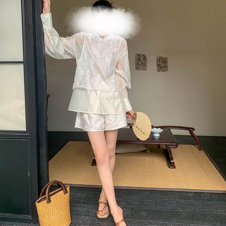 春夏透視拼接襯衫/短褲（規格可選）