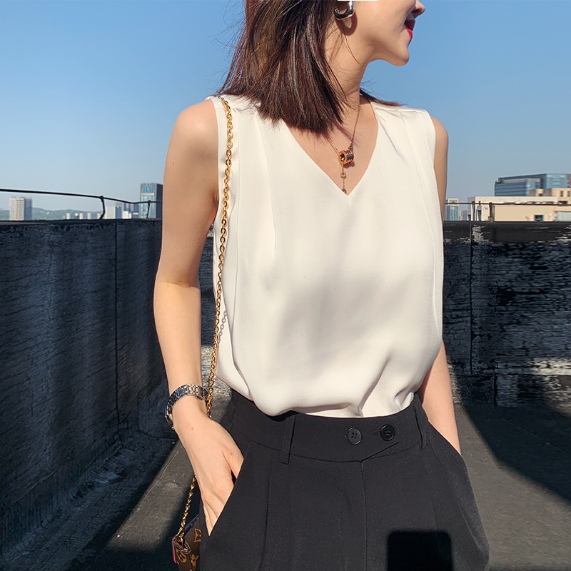 夏季V領通勤氣質背心