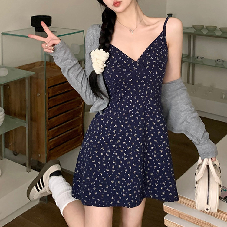 春夏顯瘦開衫/碎花短款連衣裙/長款吊帶裙（規格可選）