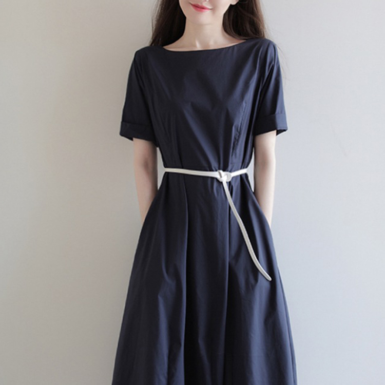 赫本風法式設計感連衣裙