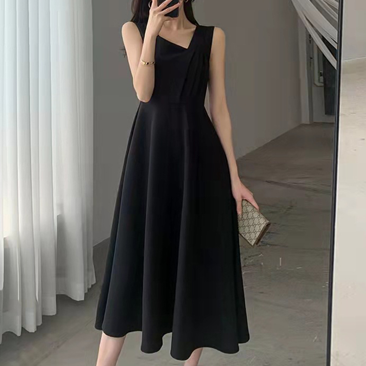 夏別緻小眾赫本風連衣裙