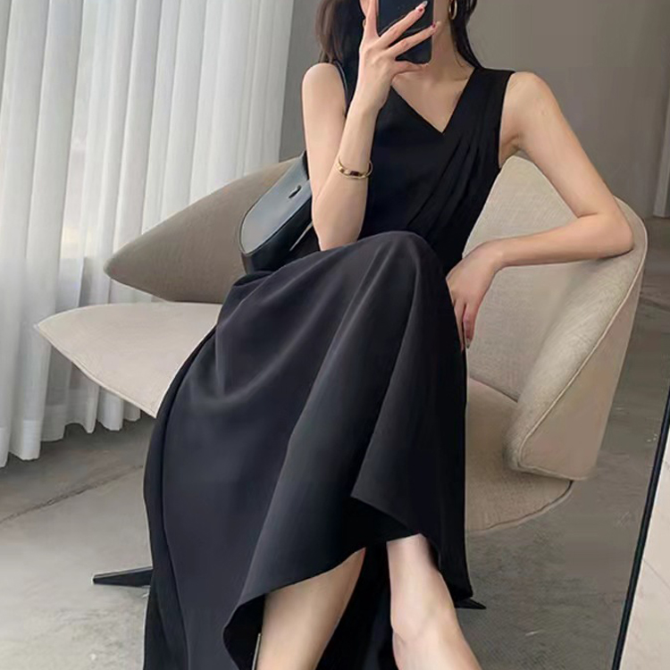 夏別緻小眾赫本風連衣裙