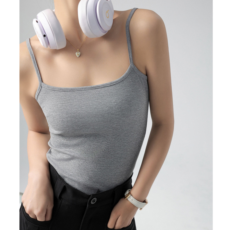 夏螺紋內搭小背心