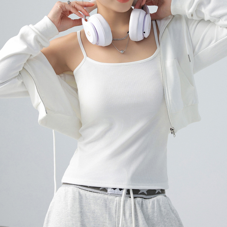 夏螺紋內搭小背心