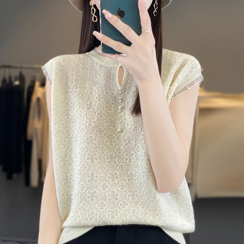 夏季性感蕾絲鏤空內搭背心