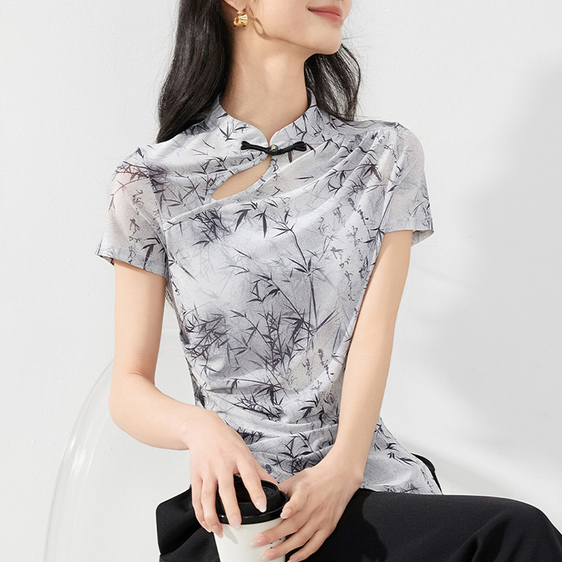 夏季旗袍改良氣質短袖上衣