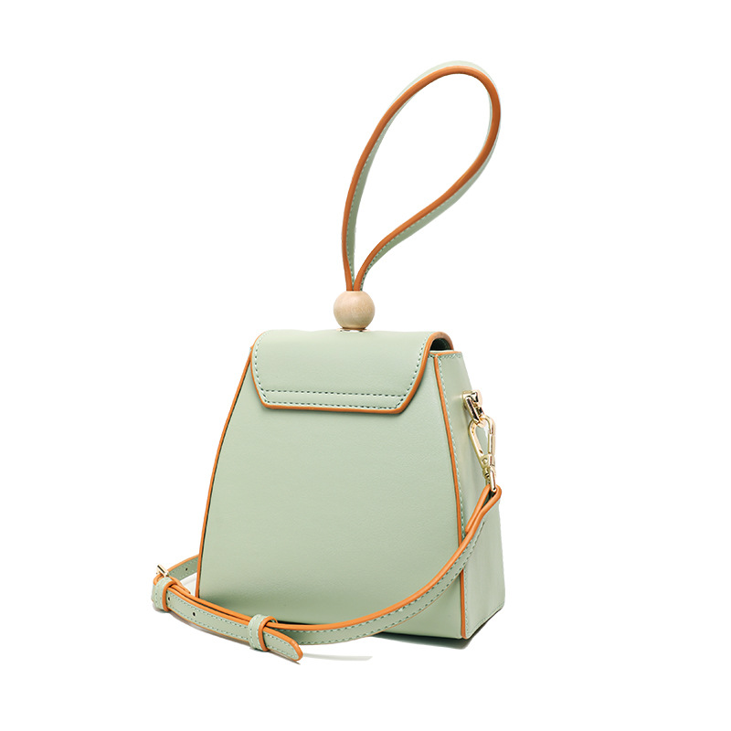 春夏撞色手提斜跨粽子包