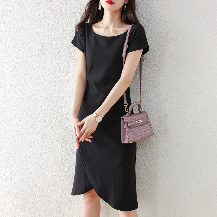 夏氣質不規則包臀氣質連衣裙