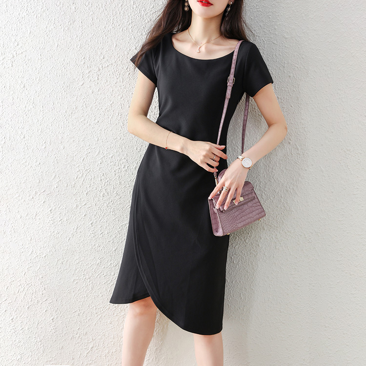 夏氣質不規則包臀氣質連衣裙