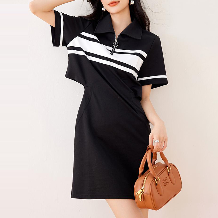 夏季鏤空氣質休閒連衣裙