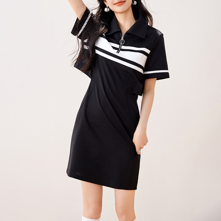 夏季鏤空氣質休閒連衣裙