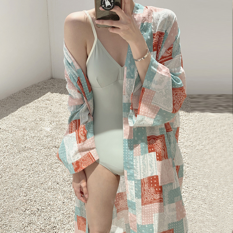 韓系簡約ins連體泳衣