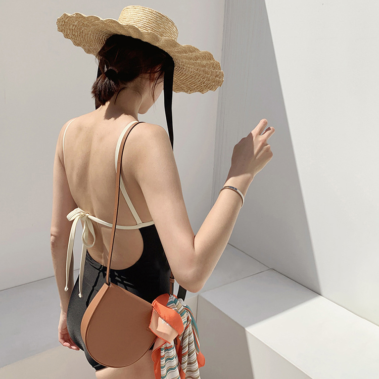 韓系簡約ins連體泳衣