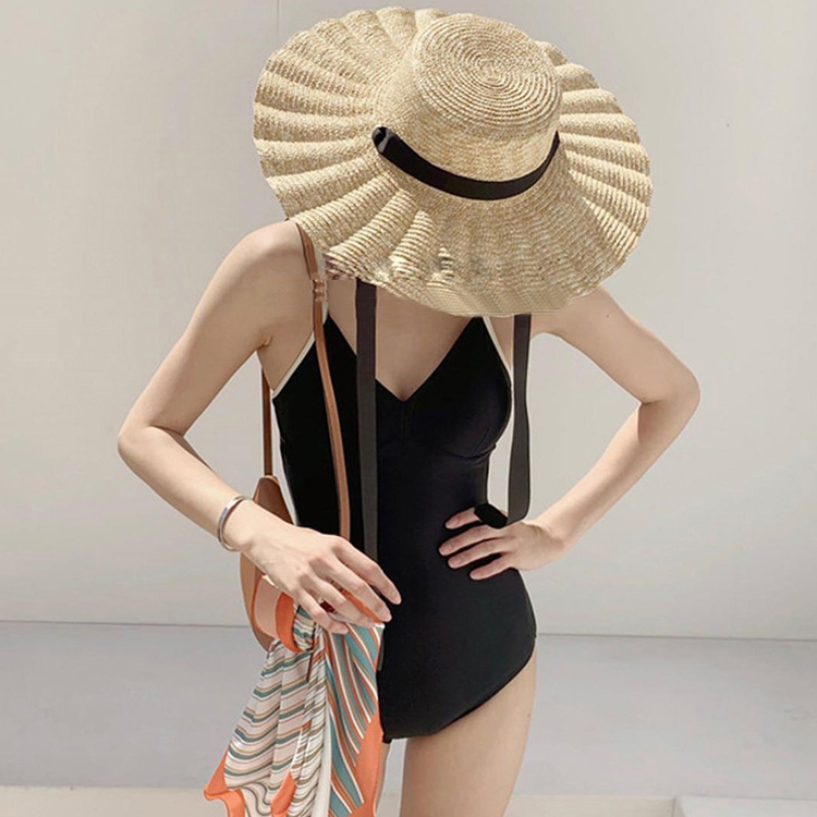 韓系簡約ins連體泳衣