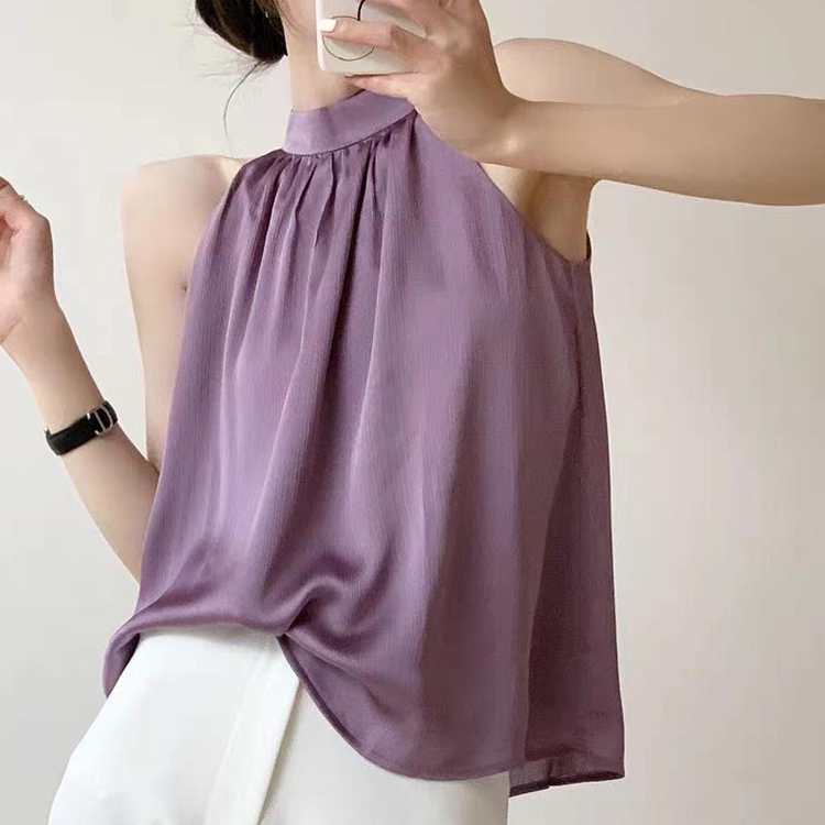 夏掛脖顯瘦小眾背心