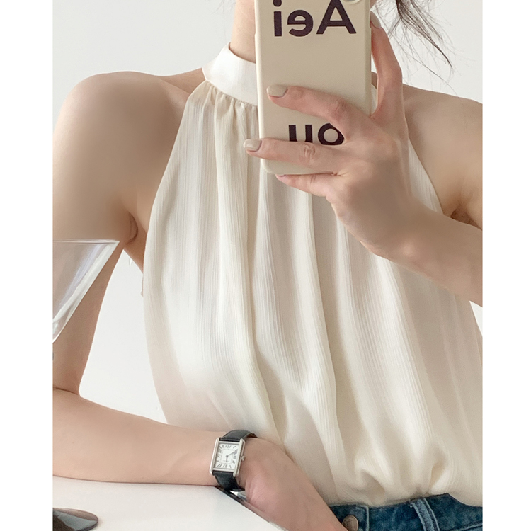 夏掛脖顯瘦小眾背心