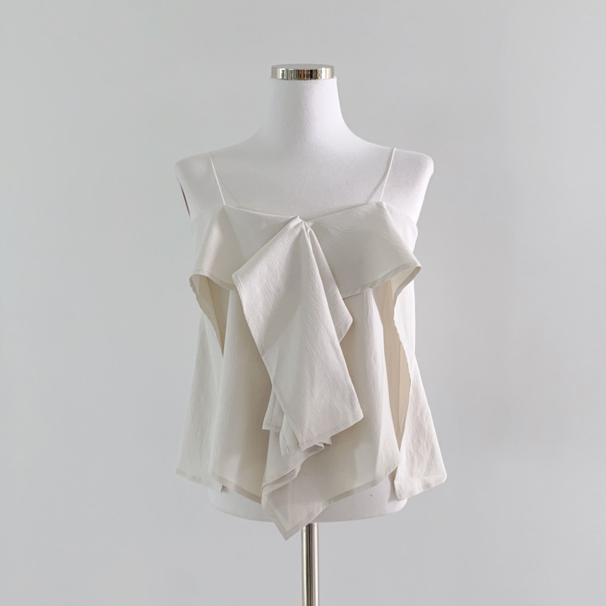 性感不規則荷葉邊V領吊帶