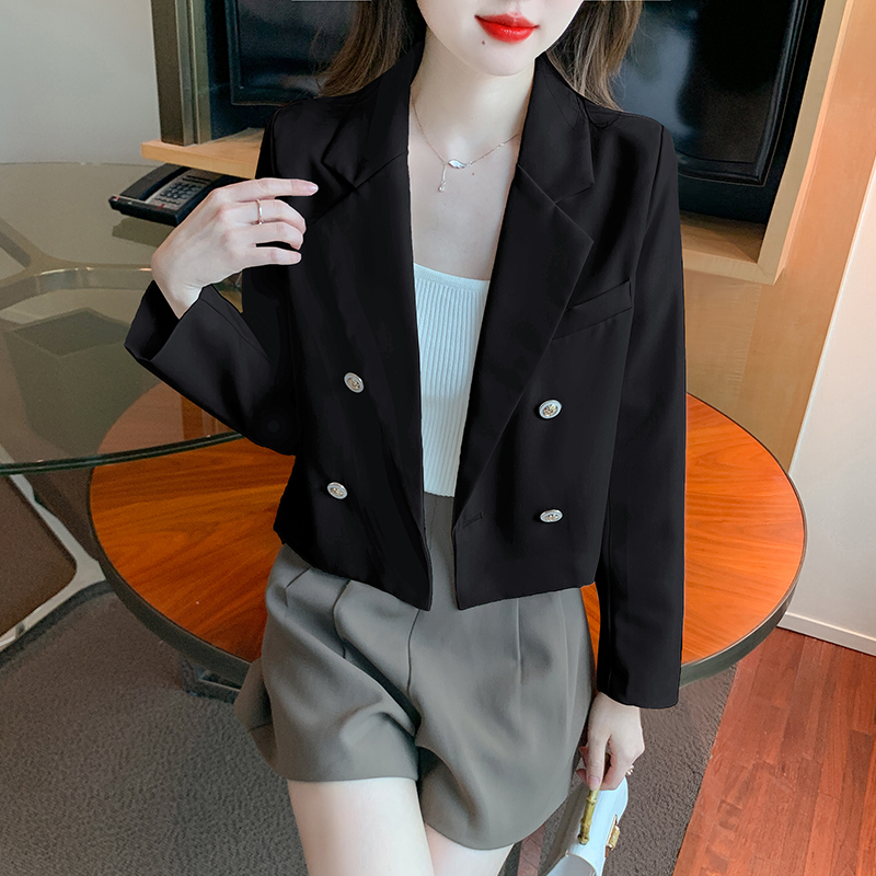 小香風雙排扣西裝外套