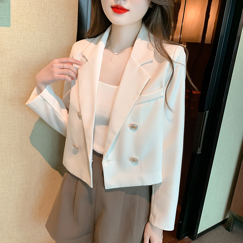小香風雙排扣西裝外套