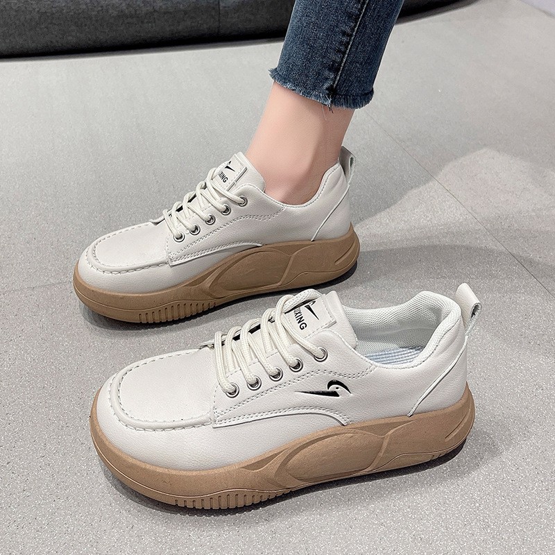 韓版透氣輕便厚底運動板鞋