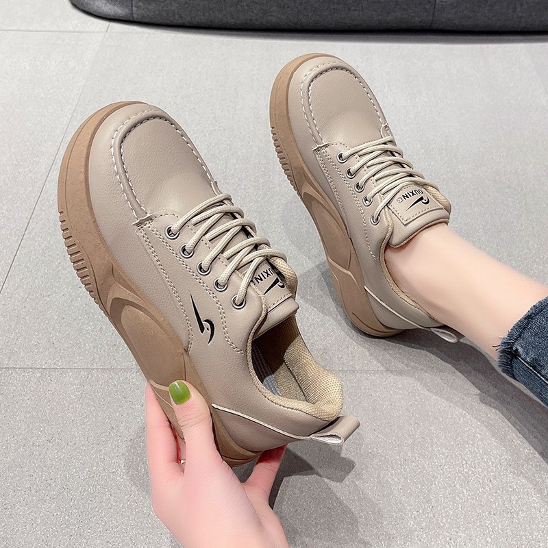 韓版透氣輕便厚底運動板鞋